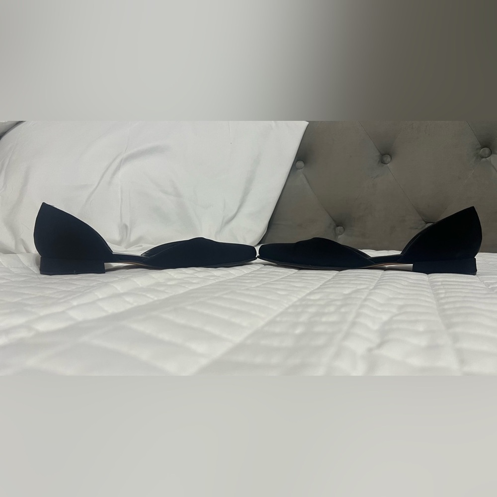 Stuart Whitman black dress flat shoe round toe Size 9 1/2 aaaa (extra slim) - Picture 4 of 8